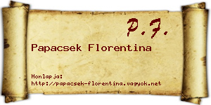 Papacsek Florentina névjegykártya